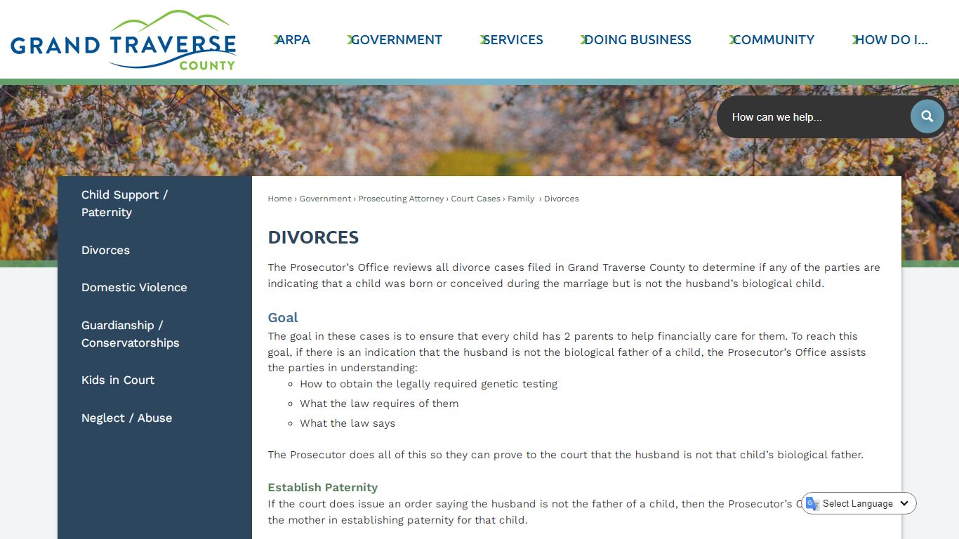 Divorces | Grand Traverse County, MI